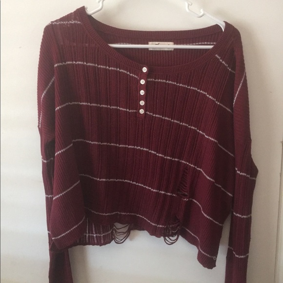 Hollister long sleeve Henley cropped size small - Picture 5 of 8